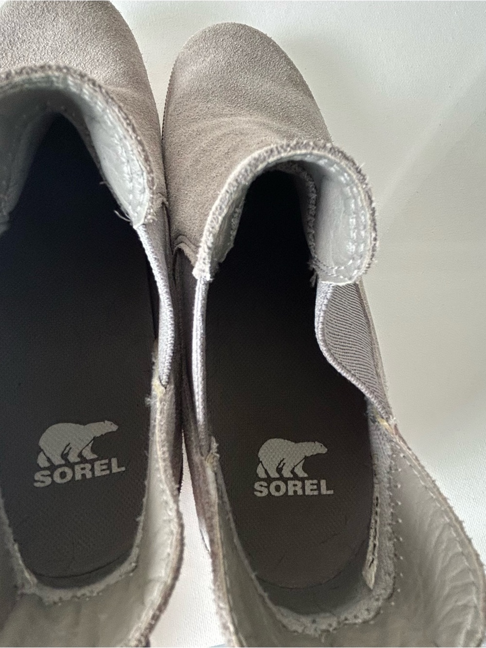 Sorel Out N About Boots Womens Size 9 US Gray Ankle Suede Leather Slip On NL4911 - Picture 3 of 11